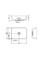 Arezzo design Reni pultra ültethető mosdó 46 cm, fehér AR-145047