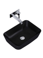 Arezzo design Reni pultra ültethető mosdó 46 cm, matt fekete AR-145058