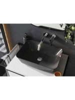 Arezzo design Reni pultra ültethető mosdó 46 cm, matt fekete AR-145058