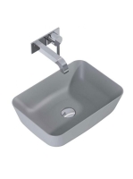 Arezzo design Reni pultra ültethető mosdó 46 cm, matt ezüstszürke AR-145097