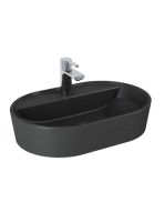 Arezzo design Babette pultra ültethető mosdó 62 cm, matt antracit AR-145104