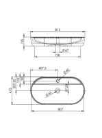 Arezzo design Babette pultra ültethető mosdó 81,5 cm, fehér AR-145109