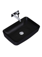 Arezzo design Nomia pultra ültethető mosdó 50 cm, matt fekete AR-145291