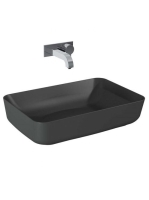 Arezzo design Nomia pultra ültethető mosdó 50 cm, matt antracit AR-145294