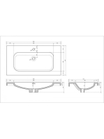 Arezzo design Iwa mosdó 90 cm AR-145300