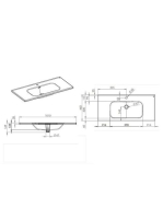 Arezzo design Monterey kerámiamosdó Piazza 100, fehér AR-145730