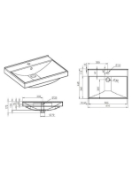 Arezzo design Monterey kerámiamosdó Maxxi 60, fehér AR-145805