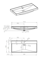 Arezzo design Monterey kerámiamosdó Maxxi 100, fehér AR-145815