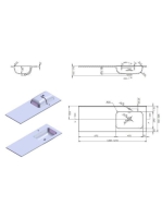 Arezzo design Skappa jobbos mosdó 120 cm (60+60 cm) AR-145965