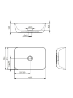 Arezzo design Reni pultra ültethető mosdó 46 cm, matt zöld AR-146028