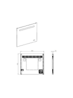 Arezzo design Lina tükör 80, LED lámpával, fehér AR-166765