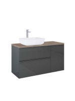 Arezzo design Monterey oldalszekrény 40x63,5 cm, 1 ajtóval, magasfényű antracit AR-166996