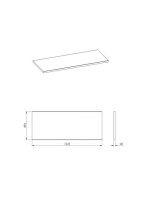 Arezzo design Nevada fehér mosdópult 49,4x120 cm AR-167036