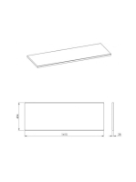 Arezzo design Nevada fehér mosdópult, 140(90+50)x49,4 cm AR-167037