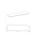 Arezzo design Nevada természetes tölgy mosdópult, 49,4x190 cm AR-167044