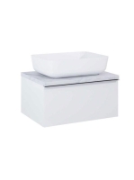 Arezzo design Monterey 60 alsószekrény szifonkivágással, 1 fiókkal, magasfényű fehér AR-167075