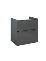 Arezzo design Monterey 60 alsószekrény szifonkivágás nélkül, 2 fiókkal, fényes antracit AR-167090