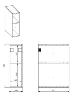 Arezzo design Monterey Duo 20 polcos elem, fényes antracit AR-167102
