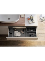 Arezzo design 4 elemből álló műanyag fiókrendező 14x32 cm, matt antracit AR-167348