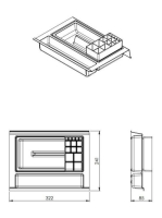 Arezzo design 3 elemből álló műanyag fiókrendező 24x32 cm, matt antracit AR-167350