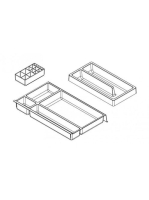 Arezzo design 3 elemes műanyag fiókrendező 34x37 cm, matt antracit AR-167351