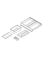 Arezzo design 5 elemes műanyag fiókrendező 30x37 cm, matt antracit AR-167353