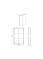 Arezzo design 2 ajtós felső szekrény 80x50 cm, magasfényű fehér AR-167407