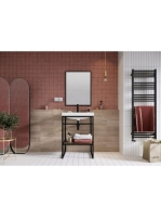 Arezzo design keretes tükör 80x80 cm, fekete AR-167582