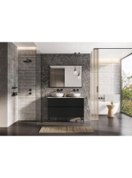 Arezzo design fordítható tükör keretben 100x80 cm, fekete AR-167583