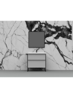 Arezzo design Monterey 80 alsószekrény szifonkivágással, 2 fiókkal, matt szürke AR-167597