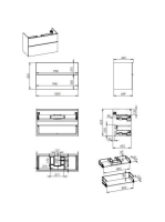 Arezzo design Monterey 100 alsószekrény 2 fiókkal és szifonkivágással, matt fehér AR-167598