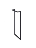 Arezzo design Monterey oldalsó fekete fémkeret törölközőtartóval AR-167668