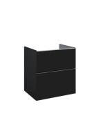 Arezzo design Monterey 60 alsószekrény szifonkivágás nélkül, 2 fiókkal, matt fekete AR-168110