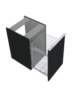 Arezzo design Monterey oldalszekrény szennyeskosárral 40 cm, matt fekete AR-168113