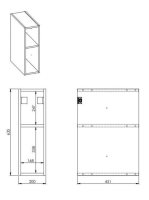 Arezzo design Monterey Duo 20 polcos elem, matt fekete AR-168116