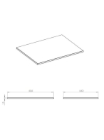 Arezzo design márványpult 60x46 cm, matt világos szürke AR-168197