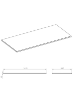 Arezzo design márványpult 161x46 cm, matt fekete AR-168214