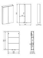 Arezzo design univerzális felsőszekrény 50x80 cm, matt fehér AR-168310