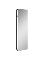 Arezzo design Nebo tükör tölgy polccal 50x190 cm, matt fekete AR-168366