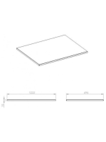 Arezzo design matt fehér márvány mosdópult 49,4x120 cm AR-168391