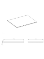 Arezzo design matt fekete márvány mosdópult 49,4x90 cm AR-168397