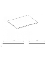 Arezzo design matt fekete márvány mosdópult 49,4x120 cm AR-168398