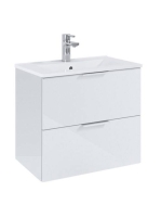 Arezzo design Etna 2 fiókos szekrény mosdóval 60x38 fényes fehér AR-169331