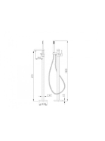 Arezzo design szabadonálló kádtöltő csaptelep AR-17003