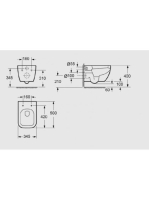 Arezzo design Ohio fali WC csésze AR-201