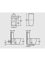 Arezzo design Ohio monoblokk WC csésze - tartály AR-202