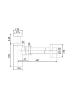 Arezzo design Round matt fekete modsószifon AR-220B