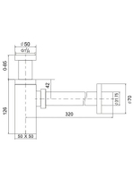 Arezzo design Square szögletes mosdószifon AR-244