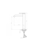 Arezzo design Slimfield magasított mosdócsaptelep AR-24602