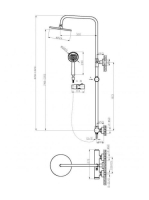 Arezzo design Slimfield zuhanyrendszer (komplett) AR-24604